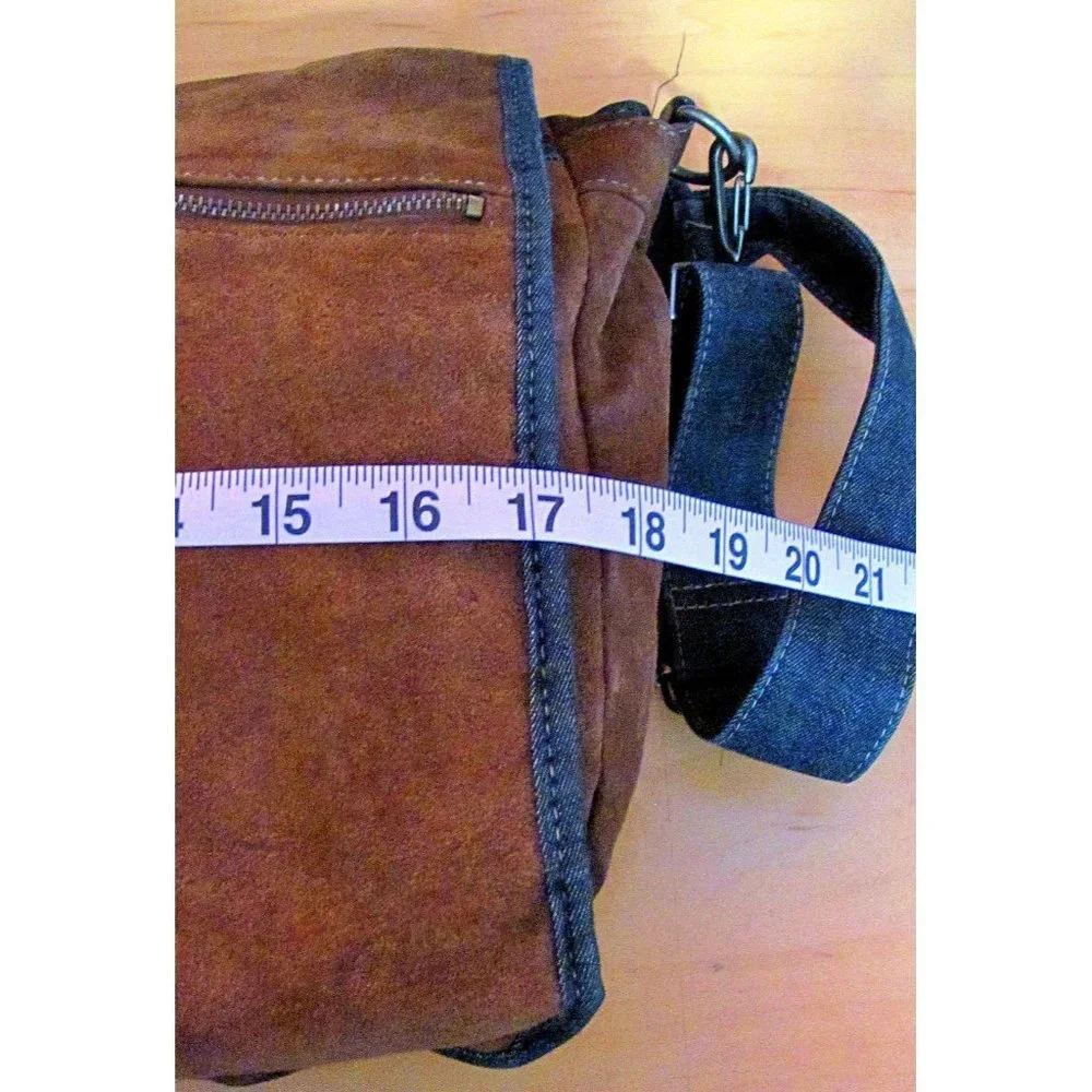 Wilsons Leather M. JULIAN Suede Messenger Bag Tote